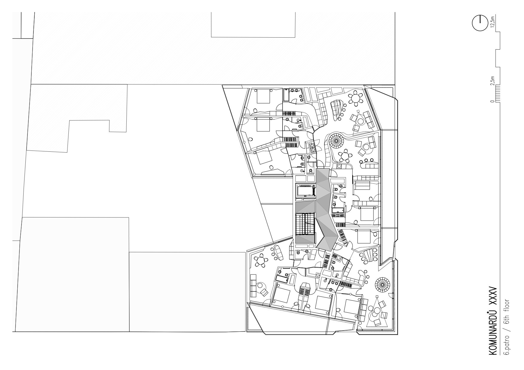 Komunardů XXXV, FIALA+NEMEC, půdorys 7NP