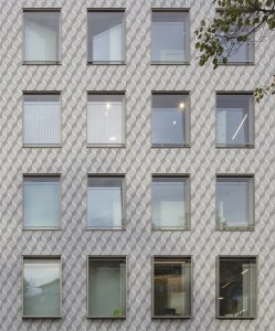 Dům sportu Schuster v Mnichově s fasádou StoSignature Graphic, Ochs Schmidhuber Architekten. Foto: Gerhard Hagen
