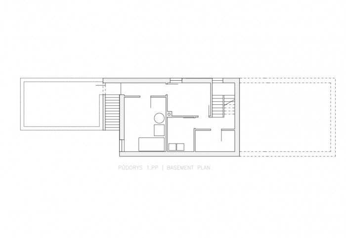Dům se stodolou na Vysočině, 1PP, Machar & Teichman