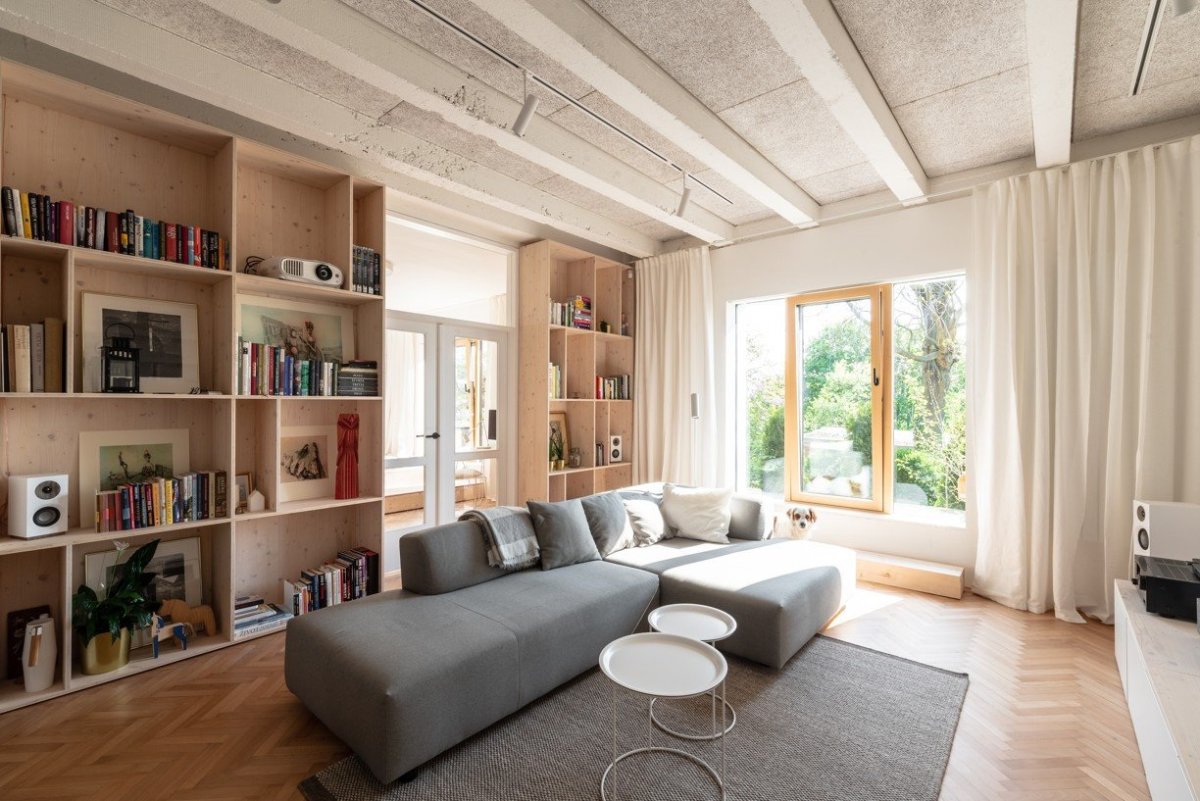 Vítěz kategorie Interiér slovenských cen CEZAAR 2018, What architects, Přízemní byt. Foto: What architects