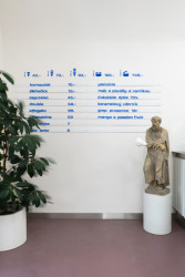 Interiér zmrzlinárny v Brně od architektky Barbory Kudelové