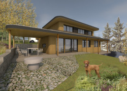 Rodinný dům s hnízdem, ARCHCON atelier: Výsledná vizualizace exteriéru