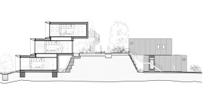 Studentské bydlení Dyson Institute of Engineering and Technology v anglickém Malmesbury, WilkinsonEyre Architects, řez