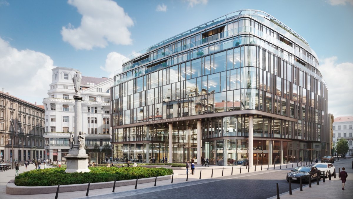 Szervita Square v Budapešti od DVM Group - projekt vytvořený v ArchiCADu 26