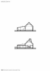 Informační a kulturní centrum Píšť, Knesl + Kynčl architekti / Jiří Knesl, Jakub Kynčl, řezy