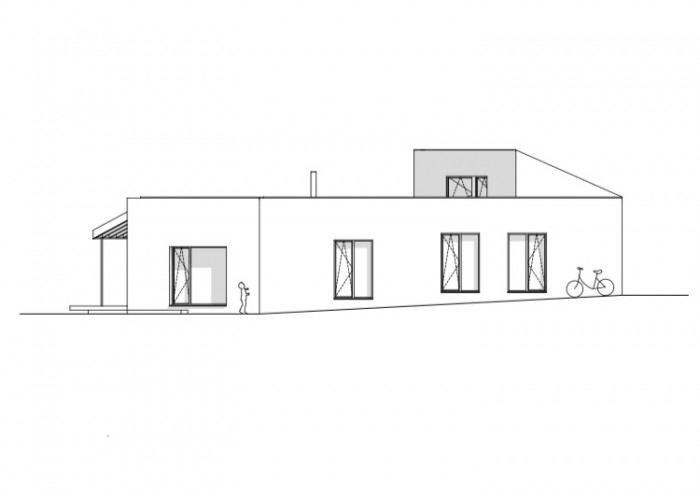 Dům Hexagon, GutGut, východní pohled