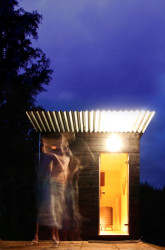 Jedna z prvních realizací - sauna pro tátu, Trutnov, 2020