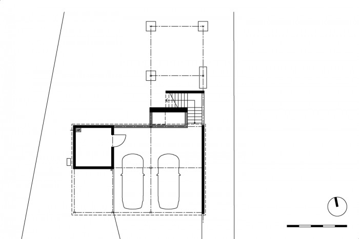 RD Řevnice, půdorys 1PP, SCHAUFLER-ROSKOVEC