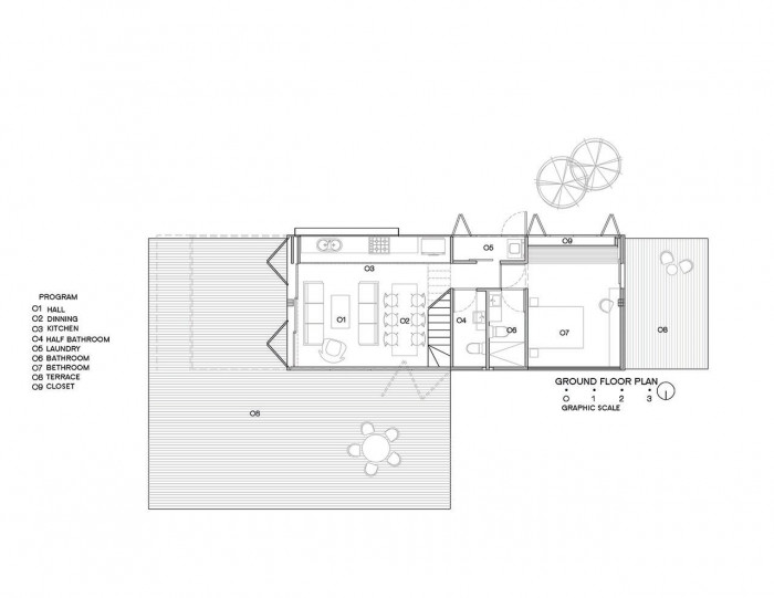 S+ diseño, Huiini House - půdorys přízemí
