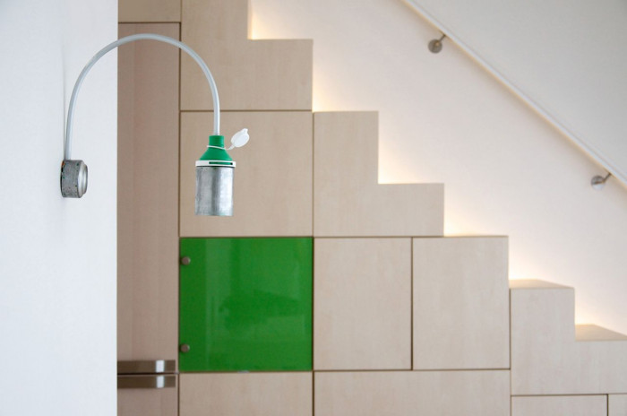 Mooza architecture, Interiér mezonetového bytu v Holešovicích - foto