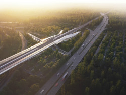 Návrh terminálu vysokorychlostní železnice v Pávově na okraji Jihlavy. Česko-francouzský tým monom a AREP ARCHITECTS zvítězili v architektonické soutěži.