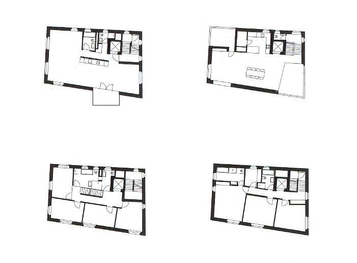 Bytový komplex v Samedanu, Mierta & Kurt Lazzarini Architekten, půdorysy