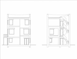 Rodinný dům Atlas v Nizozemsku, Monadnock, řezy