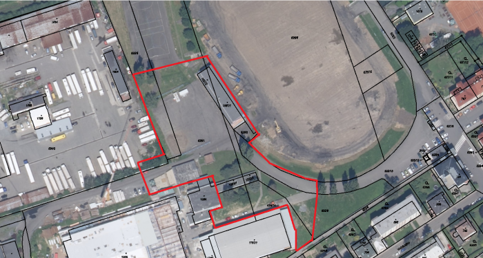 Lokalita zamýšlené víceúčelové sportovní haly