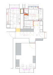 Půdorys (Rekonstrukce bytu ve Vršovicích, Amulet architekti)