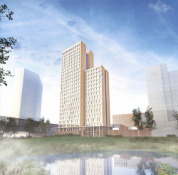 HoHo Vídeň, první výšková budova ze dřeva na světě - vizualizace