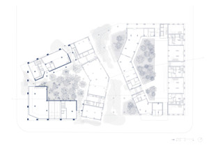 Situace (Bytový dům La Comunidad Habitacional v Barceloně; Cierto Estudio)