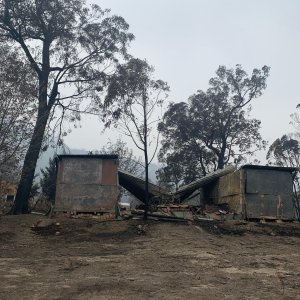 Foto po ničivém požáru v údolí Kangaroo Valley