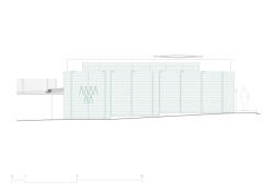 Pohled severní (Vstupní objekt do zámeckých sklepů s trafostanicí v Kroměříži od Atelier Štěpán)
