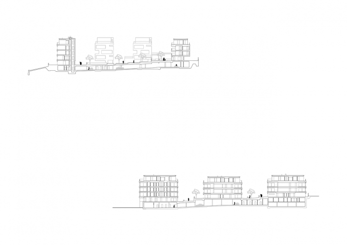 SCHINDLER SEKO ARCHITEKTI, Bytový soubor Triangle, řezy – foto