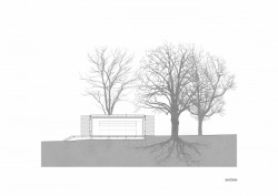 Pavilon na Výstavišti v Praze, PAPUNDEKL architekti/ Jan Bárta, Šimon Bierhanzl, Marek Fischer, Jan Svoboda, řez