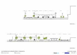 Multimodální uzel veřejné dopravy v Pardubicích, řezy, Med Pavlík architekti s.r.o.