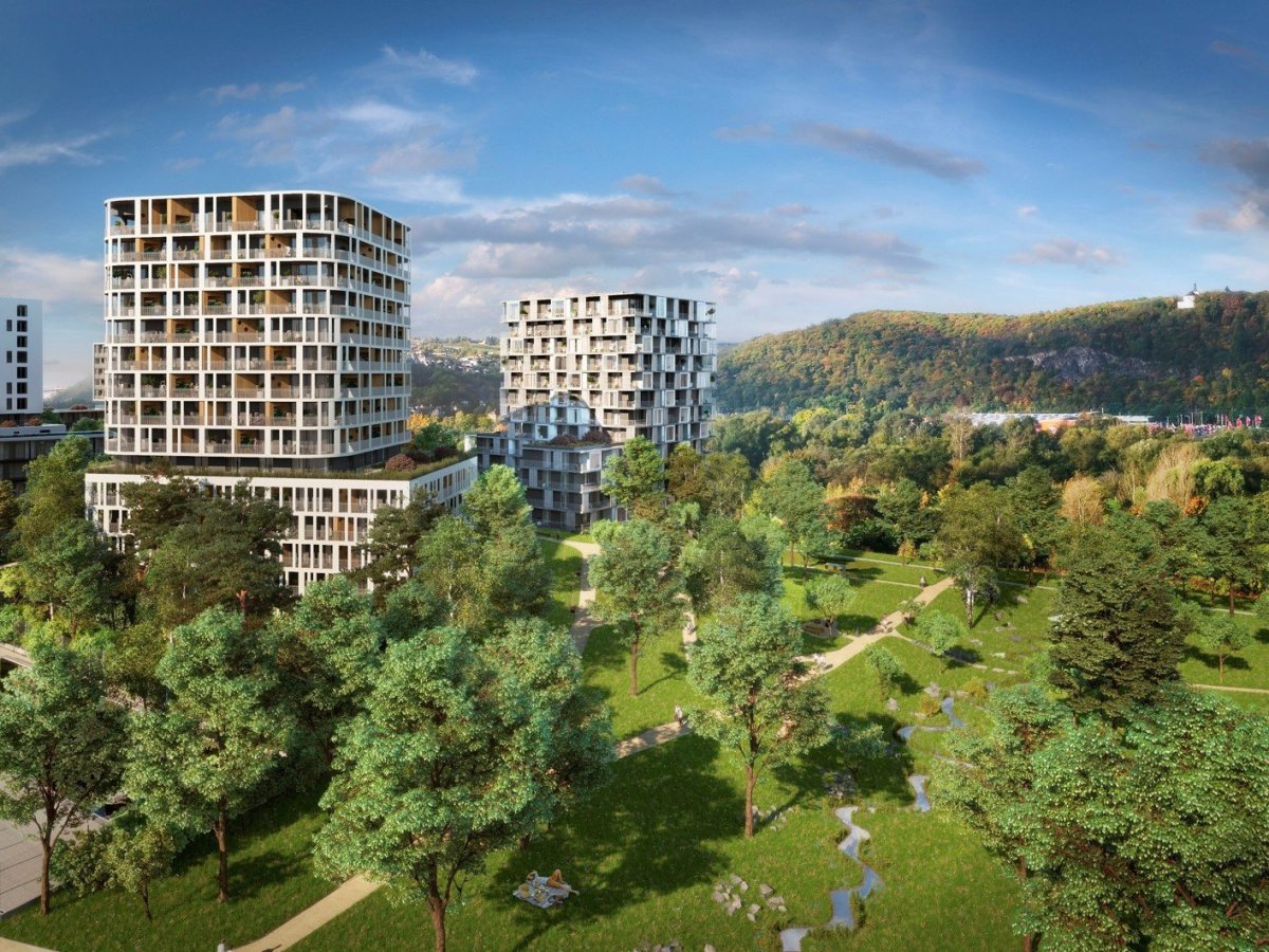 Nová obytná čtvrť Zahálka, vizualizace projektu.