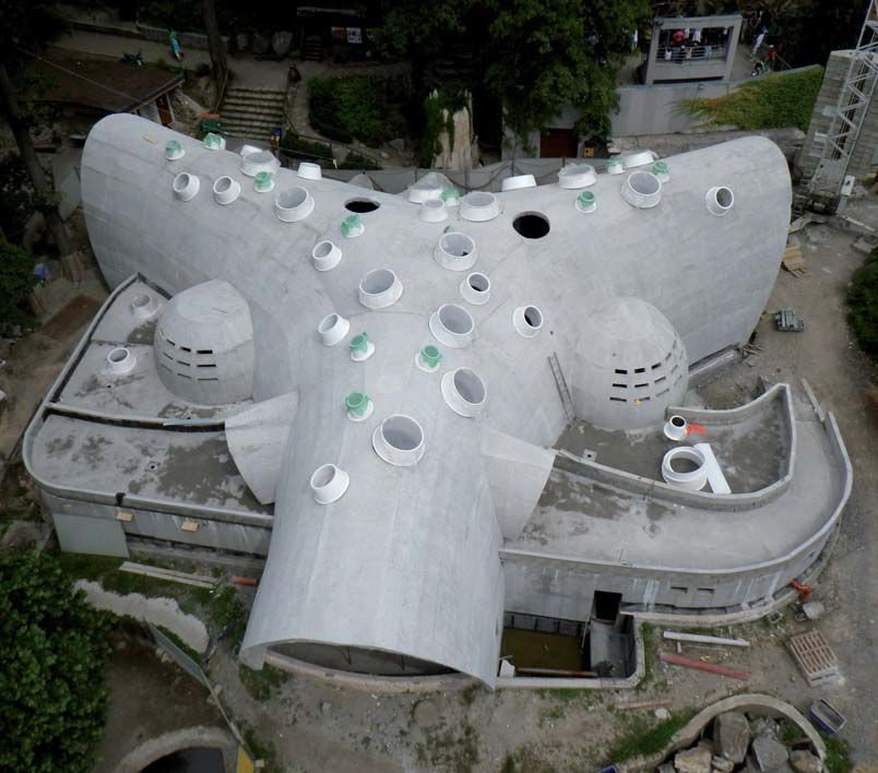 Tropický pavilon v ZOO Jihlava, dokončená skořepina – foto