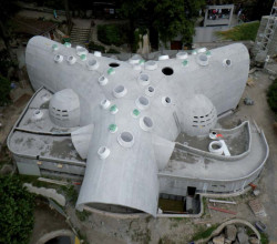 Tropický pavilon v ZOO Jihlava, dokončená skořepina – foto