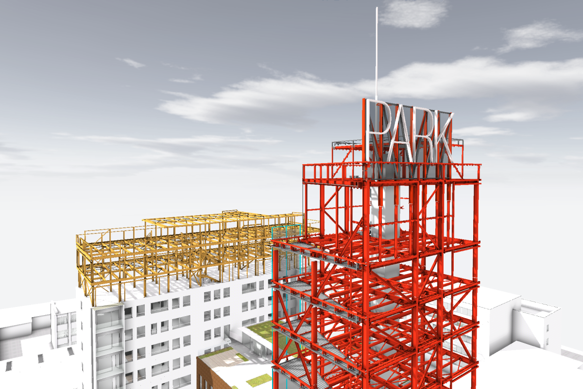 Park Tower - 3D model konstrukce, Semela Ateliers / Monika Zvonková, Pavel Šánek, Ladislav Semela, Petra Gregorová.