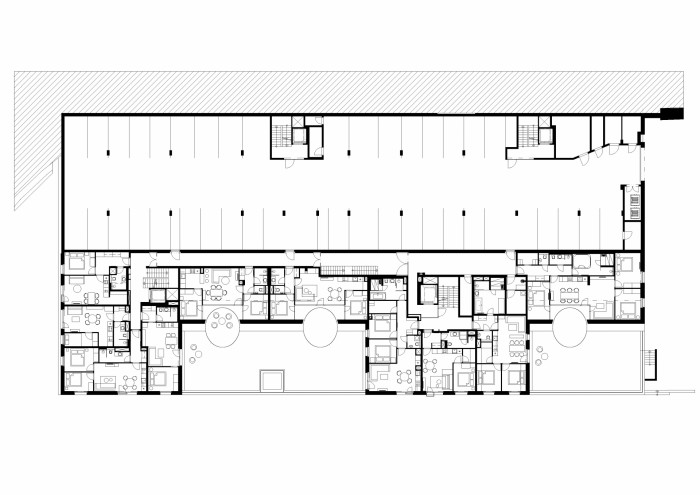 Aparthotel Sv. Vavřinec v Peci pod Sněžkou, ov-a/Jiří Opočenský, Štěpán Valouch, půdorys 2PP
