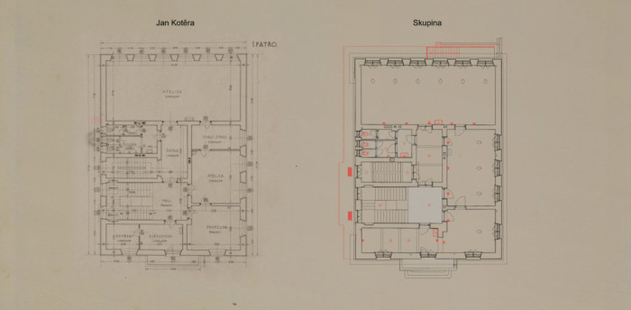 2. nadzemní podlaží - srovnání