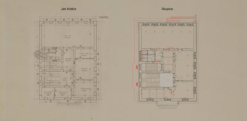 2. nadzemní podlaží - srovnání