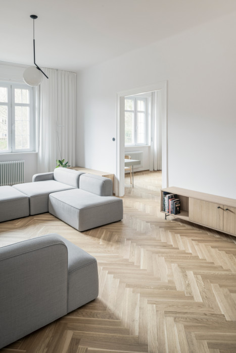 Interiér bytu HLB, Kuklica Smerek architekti / Peter Kuklica, Martin Smerek, Juraj Hubinský