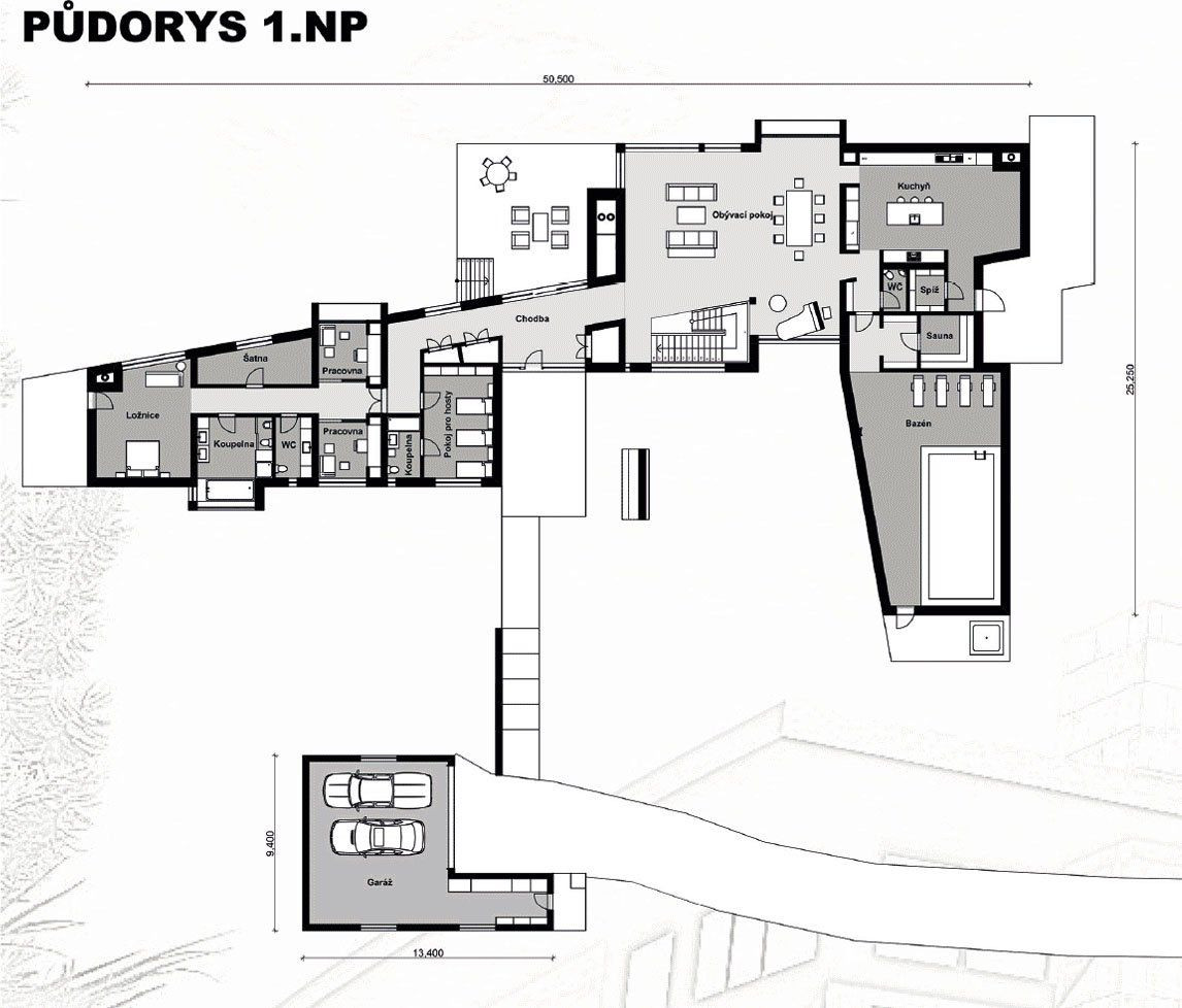 Michal Fajtl, Rezidence v horách, 1. NP - foto