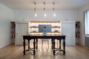 Pohled do pracovny (Rekonstrukce chalupy Borová Lada; Studio Plyš)