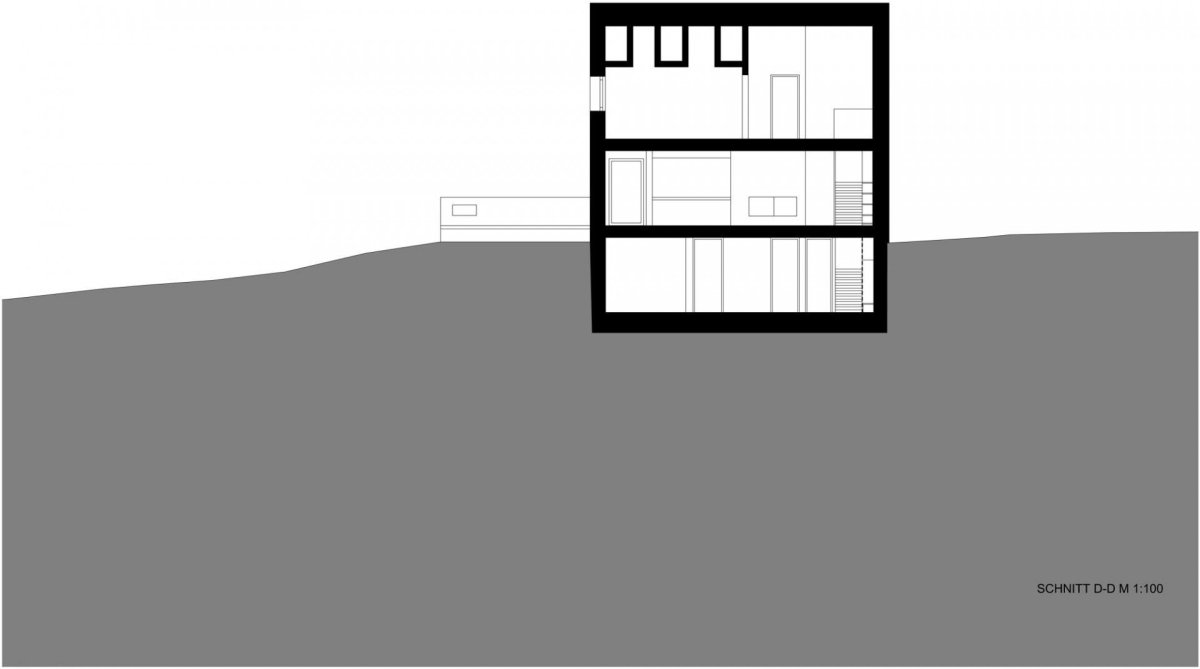 Dům 3B, Bottenwill, juri troy architects - řez