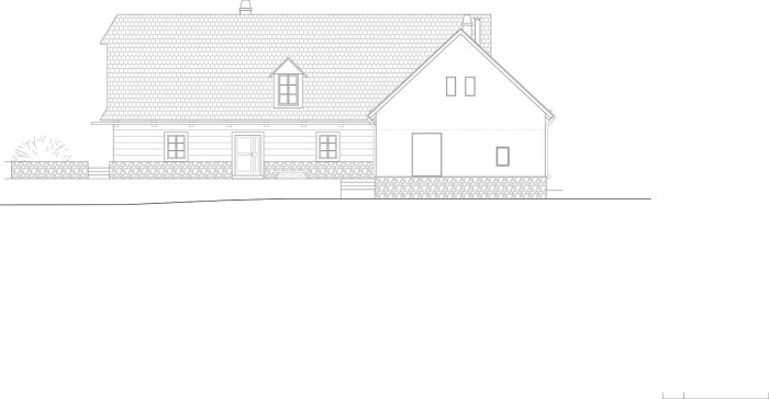 Lenka Míková, rekonstrukce usedlosti v Jižních Čechách, pohled jih