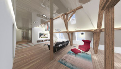 ASGK Design, Podkrovní apartmá Josefov, vizualizace - foto
