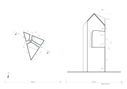 Půdorys, řez (Kaple u Čečelic, ateliér Chrama)