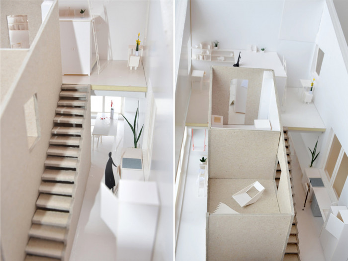 Mladá rodinná usedlost, model, TOITO ARCHITEKTI