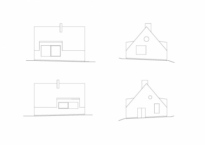 Chata pod Bukovou, Mjölk architekti, pohledy dům