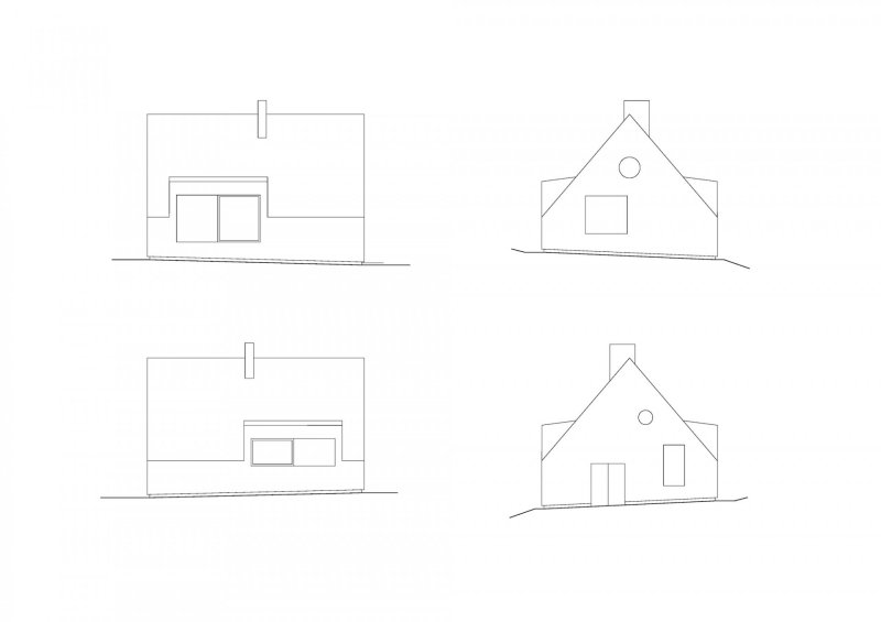 Chata pod Bukovou, Mjölk architekti, pohledy dům