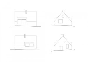 Chata pod Bukovou, Mjölk architekti, pohledy dům
