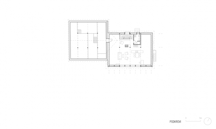 SKUPINA, Rodinný dům v Mohren, půdorys 3. NP – foto