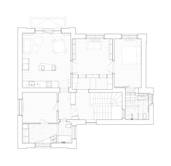 Rekonstrukce bytu v secesní vile, svobodová blaha - Půdorys