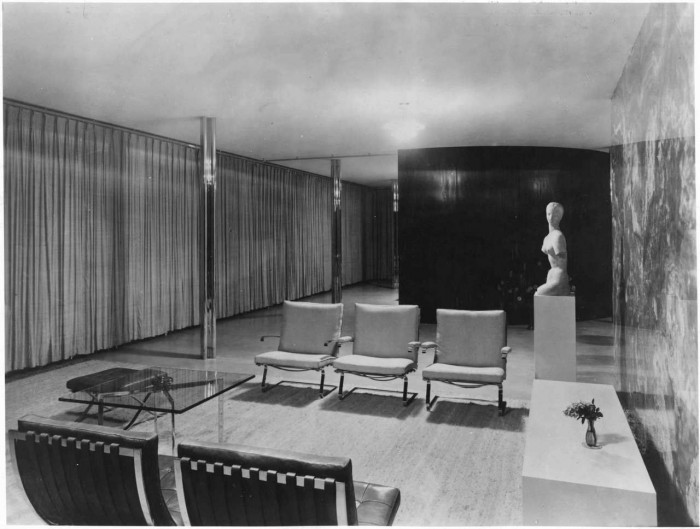 Vila Tugenhat v Brně, historická fotografie interiér – foto