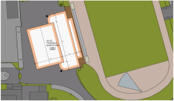 Lokalita zamýšlené víceúčelové sportovní haly