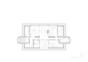 Půdorys 4.NP (Rekonstrukce a přístavba k vile v Praze-Vinohradech, PAPUNDEKL ARCHITEKTI)
