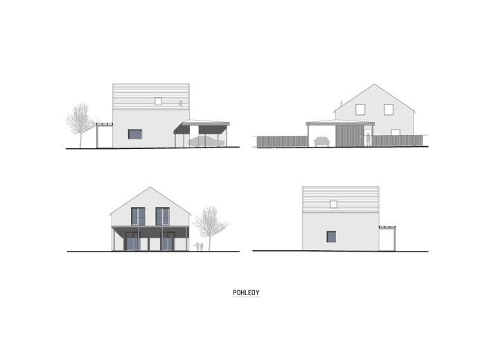 Ondřej Tuček, Rekonstrukce RD Klánovice, pohledy - foto